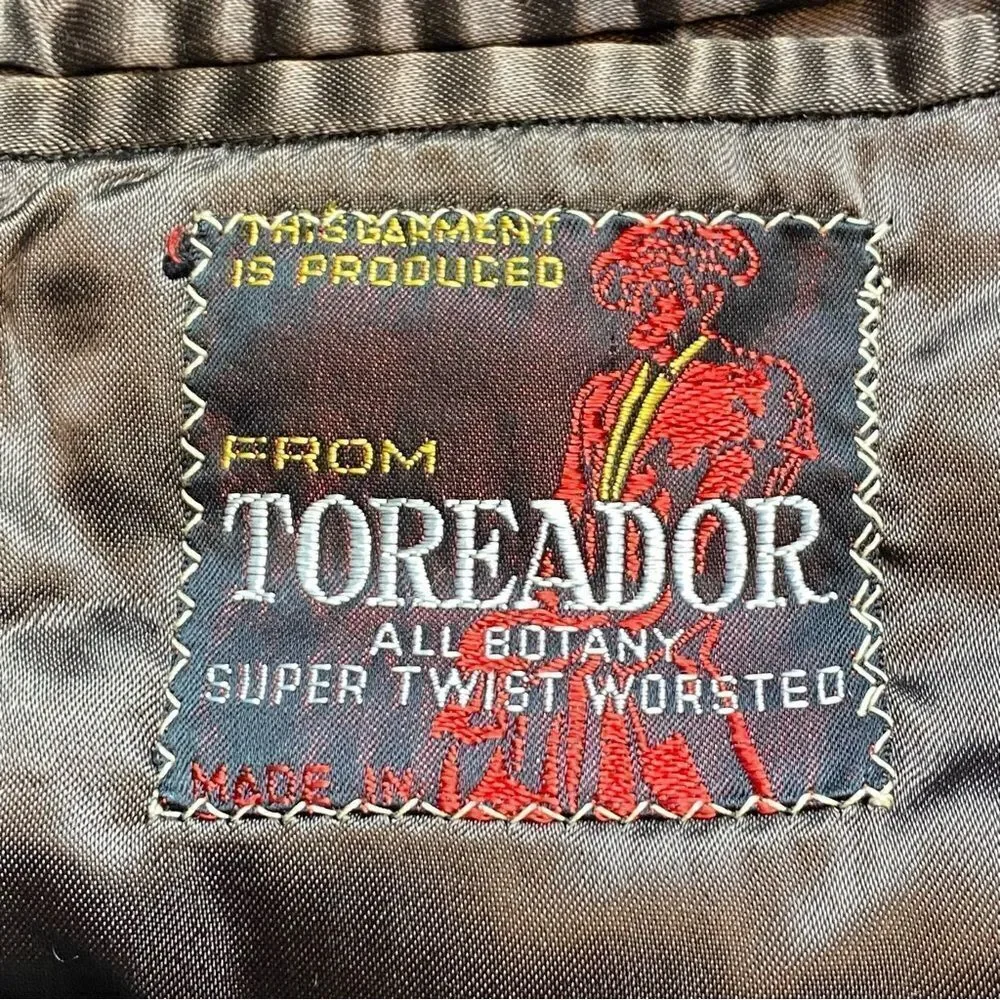 Robert Bunney Vintage Toreador Super Twisted Worsted Jacket Size 40
